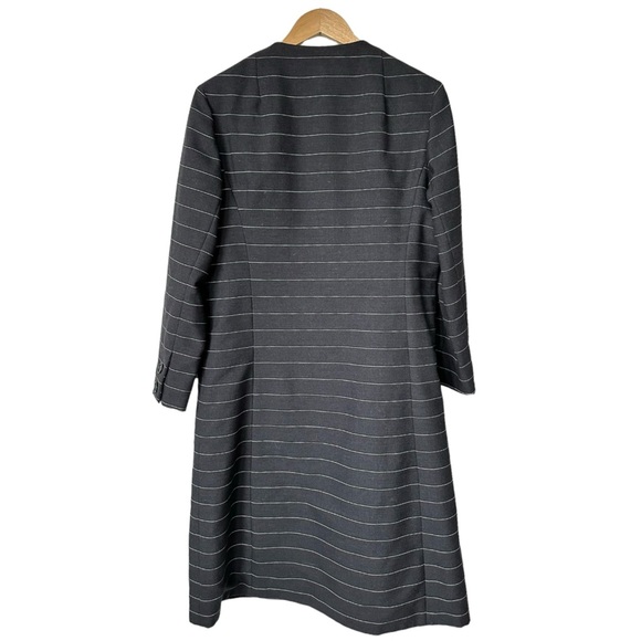 Vintage Hubert Latimer for Irene 1960's Tailored Pinstriped Suit Dress Wool Navy - Picture 4 of 10